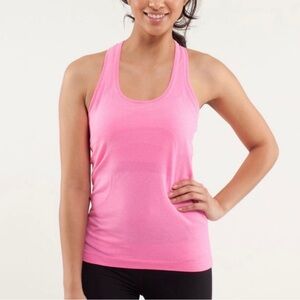 LULULEMON PINK SWIFTLY TECH RACERBACK TANK TOP 2.0 "HEATHERED PINK LEMONADE"!